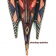 Afrikanische Fischmaske der Ashanti aus Ghana. Moderne Afrika Maske.