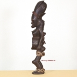 Koro - Figur, Doppel-Gefäß in Menschen-Form, für zeremonielles Trinken von Palmwein und rituelle Trank-Opfer, Ahnengeist