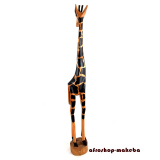 Giraffe, Afrikanische Tierfigur aus Odum-Holz (Iroko, afrikanisches Teakholz)