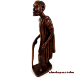 Wanderer. Afrikanische handgeschnitzte Holzfigur aus Ghana.